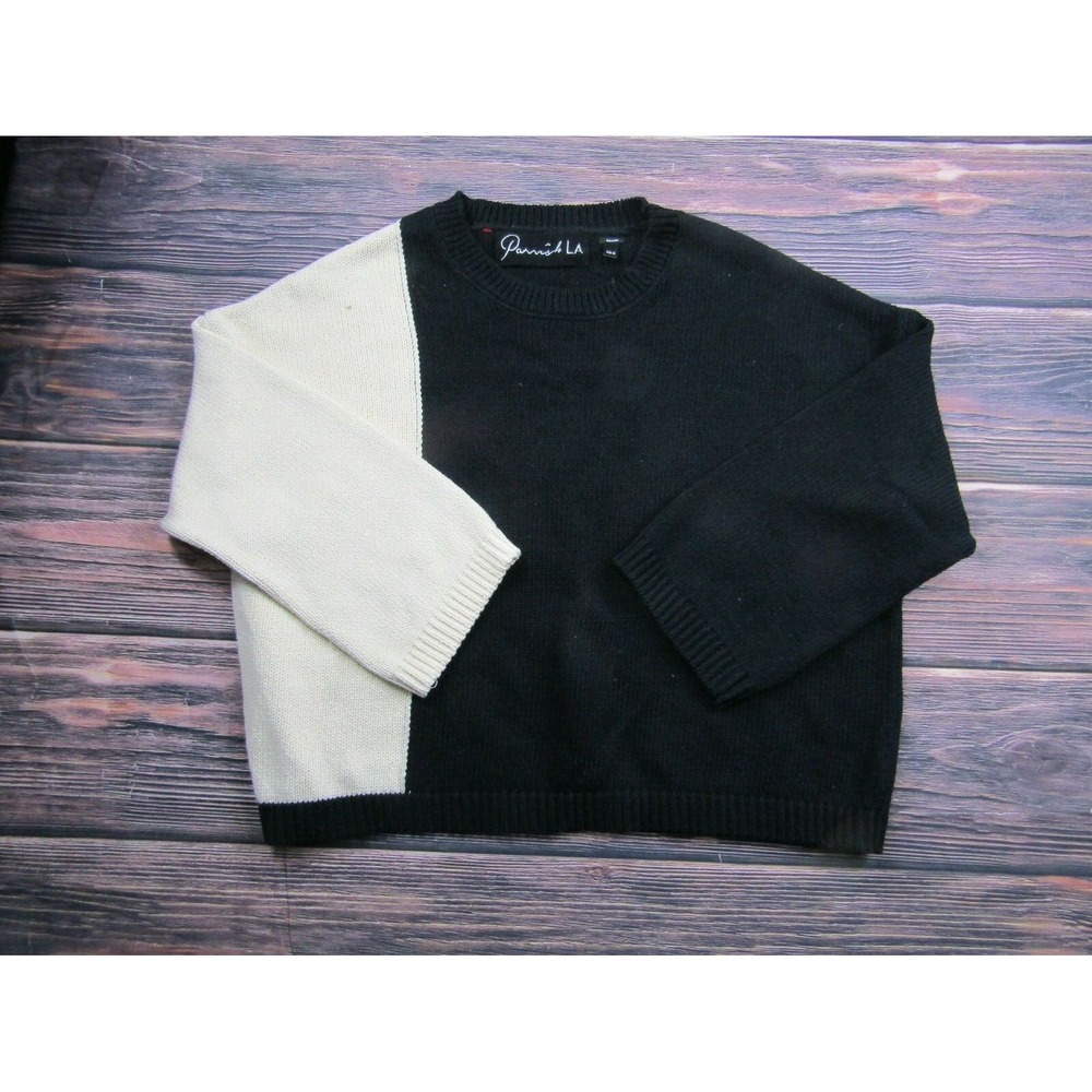 Parish LA Womens Size XS-Small Navy Blue White Colorblock‎ Sweater Preowned